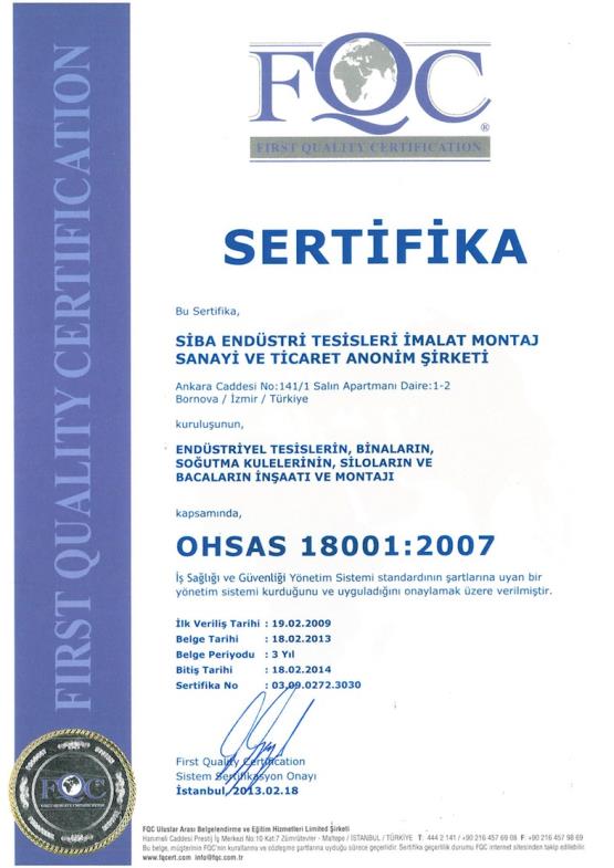 OHSAS 18001:2007 · TR