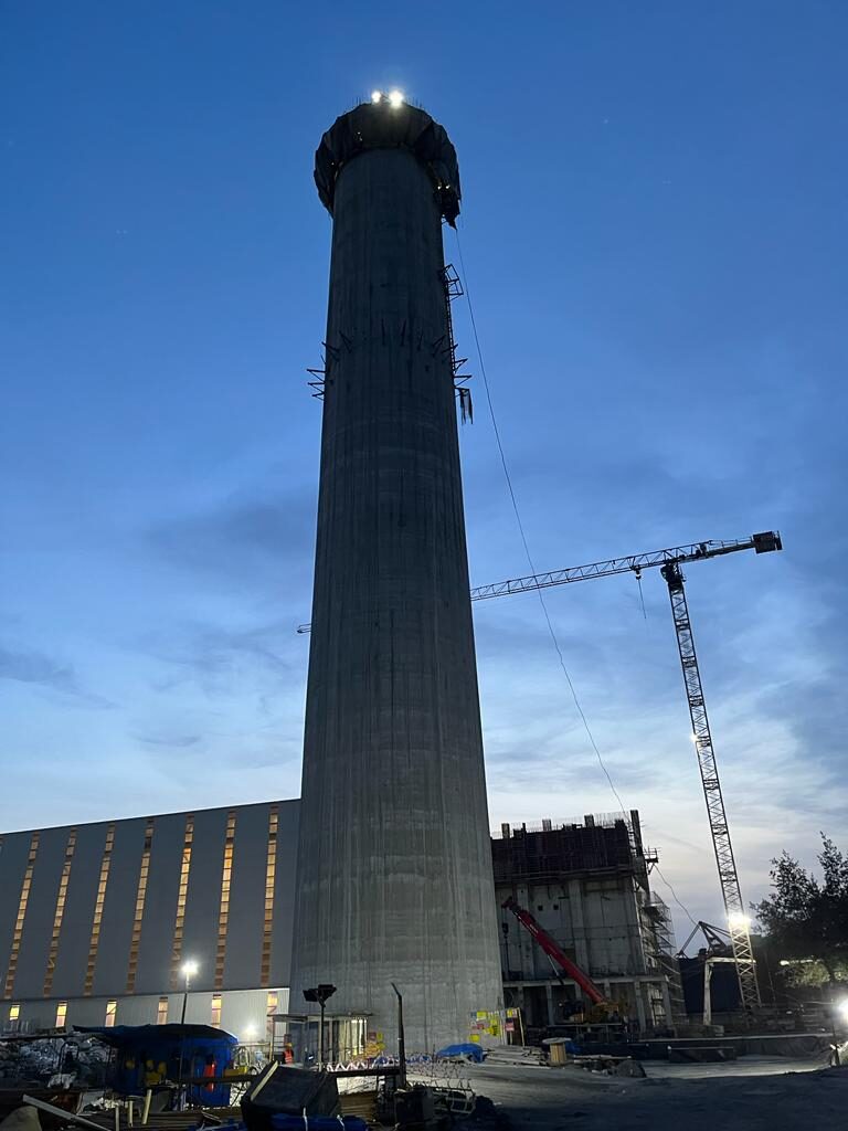 Erdemir – KOK4 Reinforced Concrete Chimney – chimneys construction site in Zonguldak (Ereğli), Türkiye (photo 4)