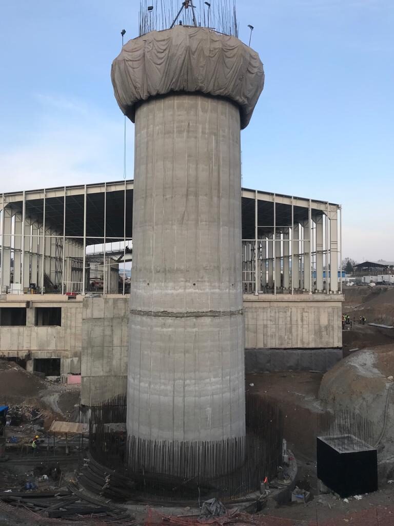 Şişecam Düzcam – Kırklareli TR-Oto Line Reinforced Concrete Chimney – chimneys construction site in Kırklareli, Türkiye (photo 3)