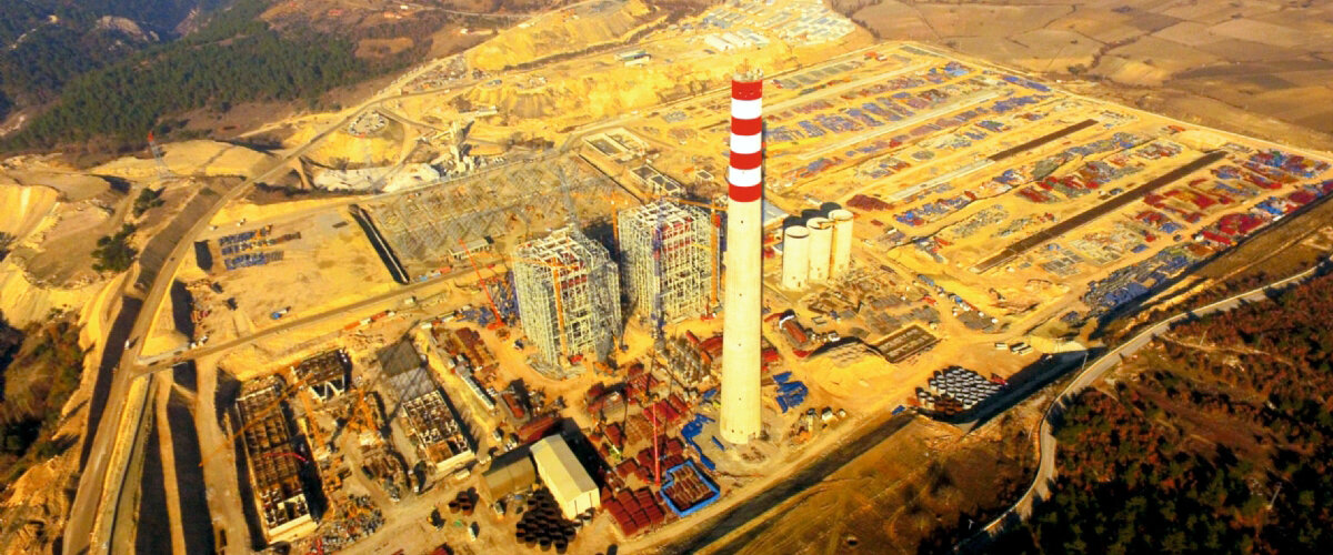 Soma Kolin Thermal Power Plant – Reinforced Concrete Chimney and Structures – heavy industrial construction site in Manisa (Soma), Türkiye (photo 2)