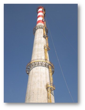Şişecam Düzcam – Ankara (Polatlı) Factory Reinforced Concrete Chimney – chimneys construction site in Ankara, Türkiye (photo 3)