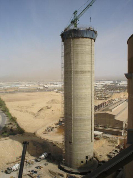 Yamama Cement Factory – Reinforced Concrete Silo Structures – silos construction site in Riyad, Saudi Arabia (photo 2)