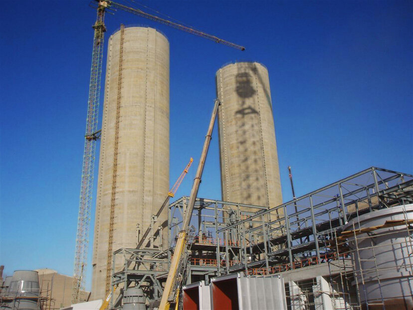 Yamama Cement Factory – Reinforced Concrete Silo Structures – silos construction site in Riyad, Saudi Arabia (photo 3)