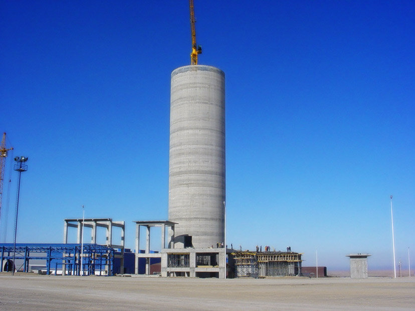 Kelete Cement Factory – Reinforced Concrete Silo Structures – silos construction site in Aşkabat (Kelete), Turkmenistan (photo 2)