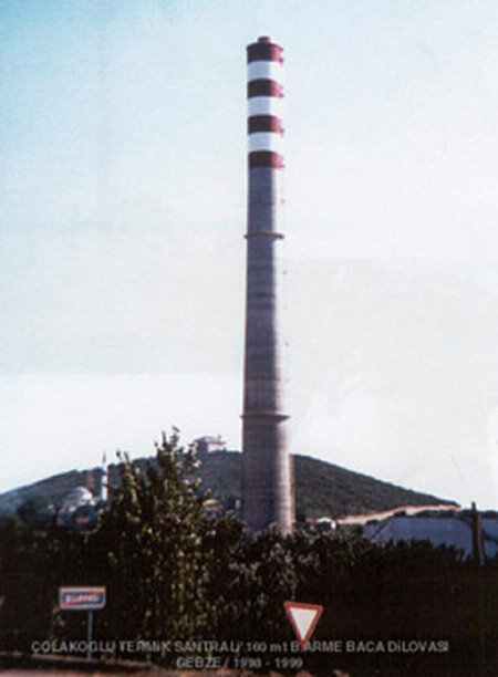 Çolakoğlu Thermal Power Plant – Reinforced Concrete Chimney – chimneys construction site in Kocaeli (Dilovası), Türkiye (photo 2)